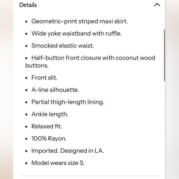 NWT Promesa Vacation Voyage Geo-Print Button-Front Maxi Skirt - Picture 7 of 7